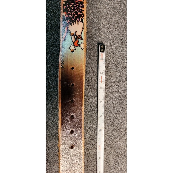 Vintage Ed Hardy Leather Patriotic Knurled Buckle Size M (40) - Picture 12 of 12